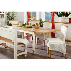 1a Direktimport MEXICO Esstisch Tisch, Pinie massiv weiss / honig, Landhausstil