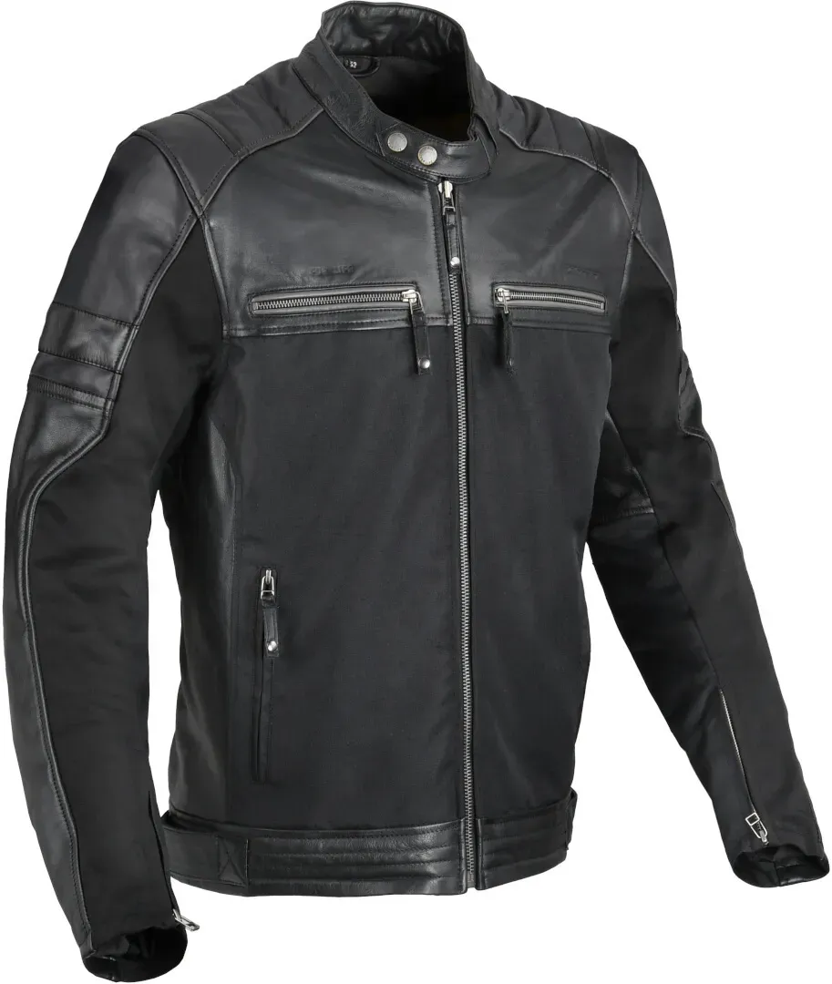 DIFI Memphis Motorrad Leder- / Textiljacke, schwarz, Größe 50 für Männer