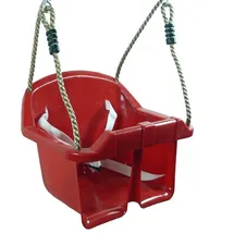 Wickey Babyschaukel mit Kletterseil Rot/Kunststoff