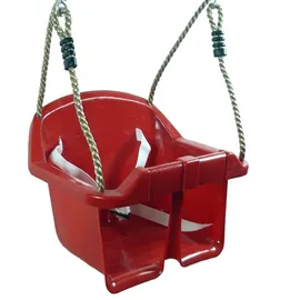 Wickey Babyschaukel mit Kletterseil Rot/Kunststoff