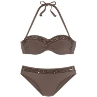 bruno banani Bügel-Bandeau-Bikini Damen coffee Gr.40 Cup A