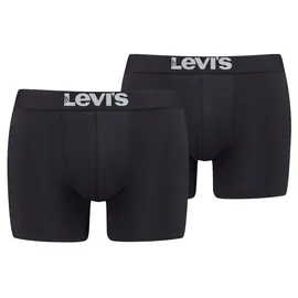 Levi's Levis Herren Solid Basic Boxershorts 2 er Pack - 905001 schwarz L