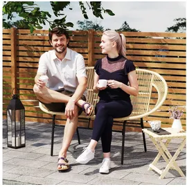 Outsunny Gartenbank 126 x 72 x 83 cm Khaki