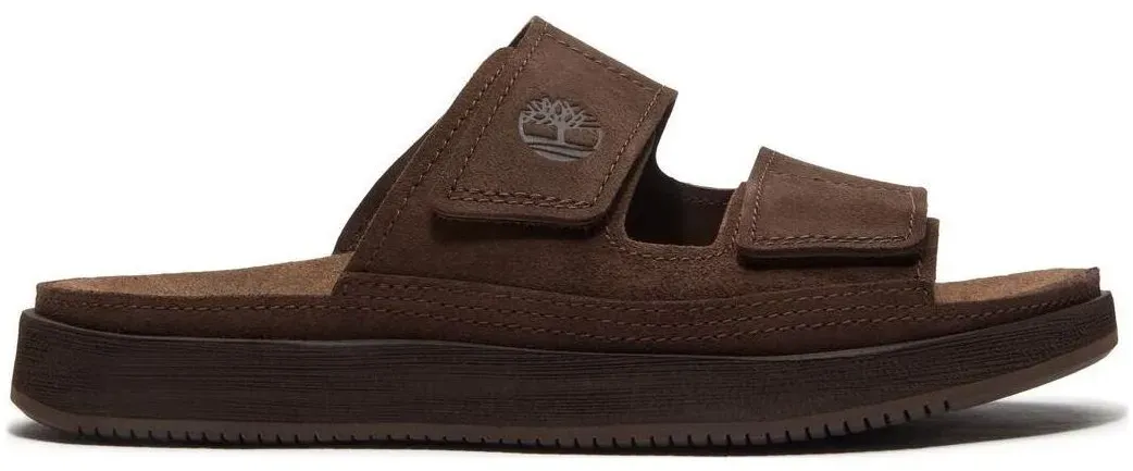 Timberland Mens Slide Sandal dk brn suede 9
