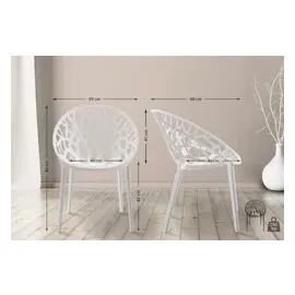 CLP Hope Stapelstuhl 59 x 60 x 80 cm weiß 4 St.