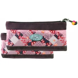 Forever Ninette Bicycle-Set von Zwei Kosmetiktaschen, Weinrote, 26 x 15 cm