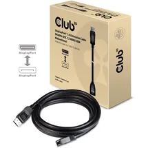 Club 3D DisplayPort Verlängerungskabel 3,00 m Schwarz
