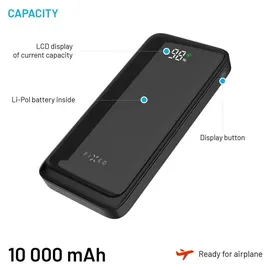FIXED Zen2 10 mit LCD-Display, und PD-Ausgang 20W, 10000mAh, Schwarz