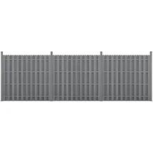 [neu.holz] Lamellenzaun 180 x 75 cm Grau/WPC
