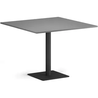 Couchtisch ENZO, 100x100 cm, schwarzes Fußgestell, Graphit