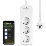 Offgridtec Smarte 3-fach Steckdosenleiste mit Smart Life- oder Tuya-App 1,8m Kabel