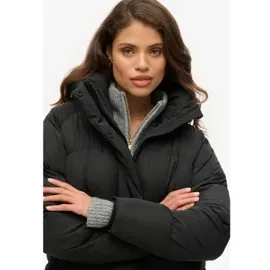 Superdry Langer Steppmantel Damen Schwarz M