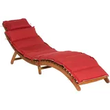 Merxx Ipanema Sonnenliege 178 x 70 x 54 cm rot inkl. Auflage klappbar