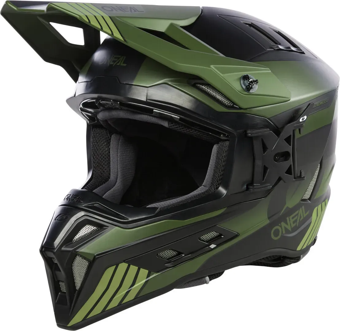 Oneal EX-SRS Hitch Motocross Helm, schwarz-grün, Größe XS für Männer