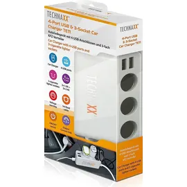 Technaxx Autoladegerät 4-Port USB & 3-Buchse TE11