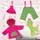 Bayer Puppenkleidung Hose/Mütze 42-46 cm Grün/Pink