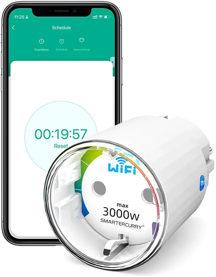 CURRYSMARTER Smart WLAN Mini Steckdose 13A mit Strommessung