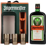 Jägermeister TRAVELLERS' EXCLUSIVE 35% Vol. 1l in Geschenkbox mit 3 Metal Shot Cups