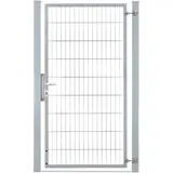 deutsche zauntechnik Flügeltor 100 x 180 cm Silber/Metall