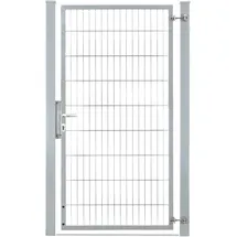 deutsche zauntechnik Flügeltor 100 x 180 cm Silber/Metall