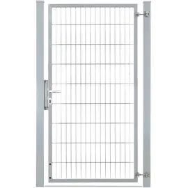 deutsche zauntechnik Flügeltor 100 x 180 cm Silber/Metall