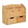 Relaxdays Schreibtisch Organizer mit Schubladen Hellbraun