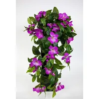 Seidenblumen Roß Hibiskusranke 70cm dunkellila ZF Kunstpflanzen Kunstblumen künstliche