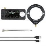SI4732 Mini Radio, Portable Radio AM FM Radio 800 mAh Akku ESP32-S3-Steuerung voll ausgestattetes Radios für LSB, USB, 4,8 cm IPS-Bildschirm mit Antenne 0,5-108 MHz(Schwarze Schlaufe)