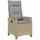 vidaXL Liegestuhl mit Teeteller 62 x 64 x 112 cm Beige