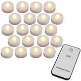 monzana LED Teelichter 20er-Set Warmweiß Fernbedienung