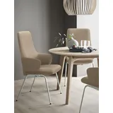 Polsterstuhl STRESSLESS "Laurel", braun (almond paloma, schwarz matt), B:58cm H:105cm T:60cm, Leder PALOMA: PALOMA ist ein durchgefärbtes Semianilin-Möbelleder mit natürlicher Narbung., Stühle, High Back mit Armlehne, Größe L, mit Beinen aus Stahl in Schwarz matt