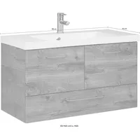 Saphir »Quickset Mineralmarmor-Waschtisch mit Unterschrank, 99 cm breit«, Wachplatz,