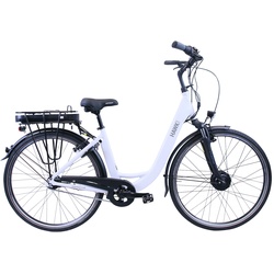 HAWK eCity Wave White - Damen 28 Zoll, Weiß – versch. Farben - E-Bike mit leichtem Aluminiumrahmen I Shimano 7 Gang Nabenschaltung