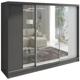 A&J MöbelLand Schiebetürenschrank VIDA 200 x 215 x 59,5 cm Grau