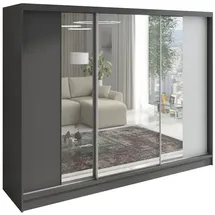 A&J MöbelLand Schiebetürenschrank VIDA 200 x 215 x 59,5 cm Grau