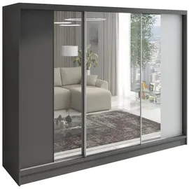 A&J MöbelLand Schiebetürenschrank VIDA 200 x 215 x 59,5 cm Grau
