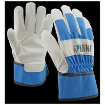 OX-ON Kinderhandschuh PU / Baumwolle blau 8-10 Jahre