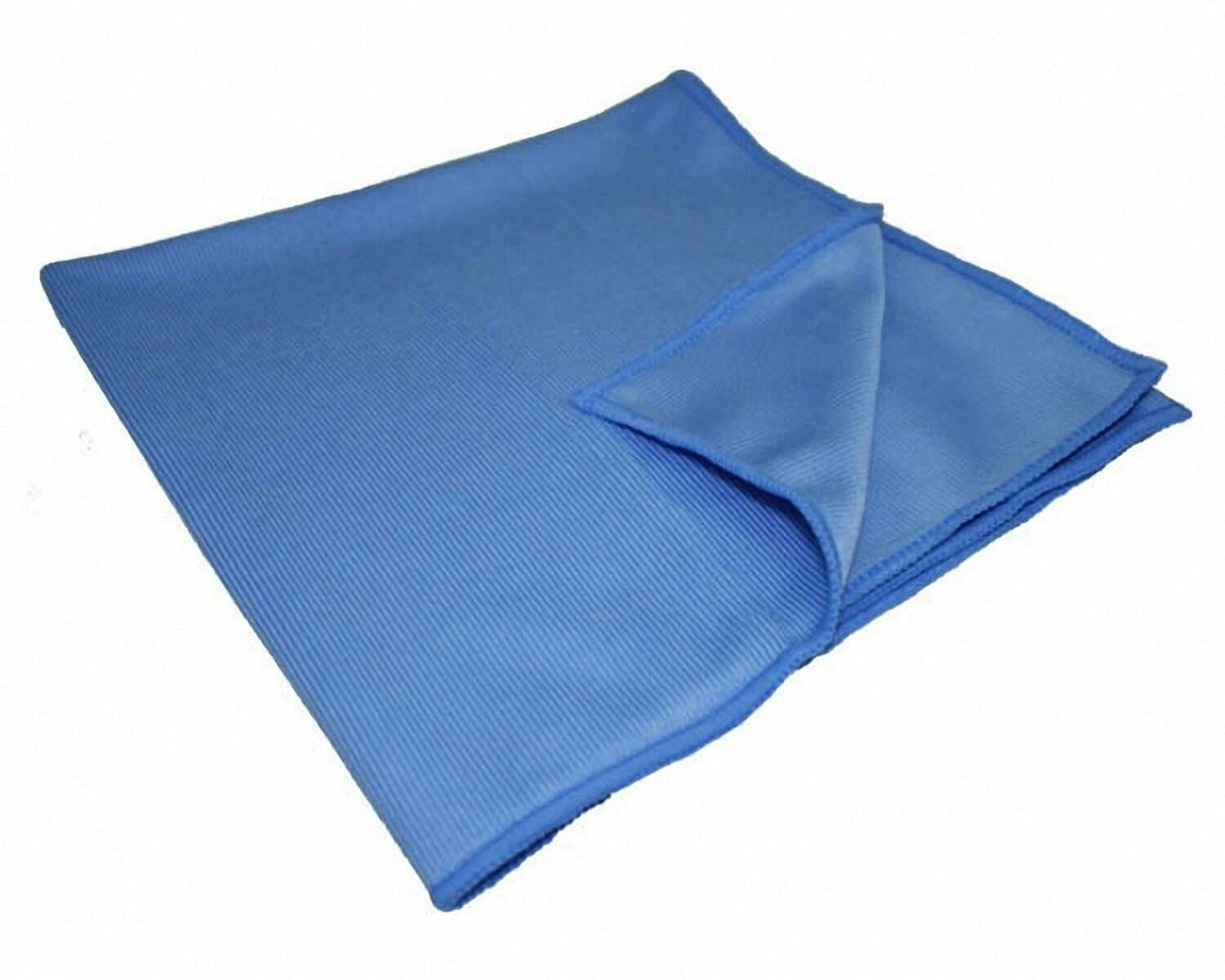 20x Mikrofaser Glaspolier Windschutzscheiben und Bodentuch 50x60cm Blau