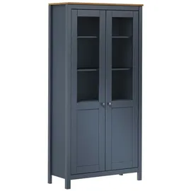 vidaXL Highboard Hill Grau 85x37x170,5 cm Massivholz Kiefer