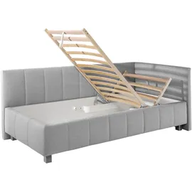 MAINTAL Polsterliege MAINTAL "Mailo", grau, B:97cm L:218cm, Komplettbetten, mit Kopfteil & Bettkasten, 3 Breiten, Federkern- oder Bonellmatratze