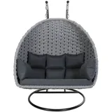 Home Deluxe Hängesessel Cadeira 2-Sitzer Hellgrau