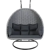 Home Deluxe Hängesessel Cadeira 2-Sitzer Hellgrau