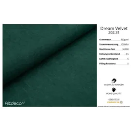 altdecor Ecksofa Ottomane Links CLOUD-L-v1 280x185x90 Dunkelgrün Velours
