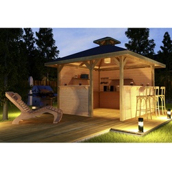 WEKA Pavillon »Paradies«, BxHxT: 380 x 355 x 380 cm - gruen
