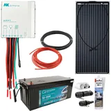 a-TroniX Solaranlage Wohnmobil 100W mit 200Ah Lithium Batterie und MPPT Laderegl...