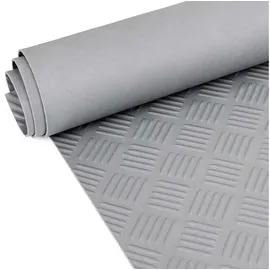 ANRO Gummi Antirutsch Premium TPE Geruchsarm Bodenbelag Riffelblechoptik Grau 3mm Stark 100 cm Breite 380 cm Länge