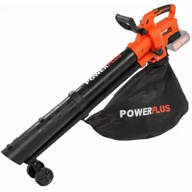 Powerplus Power plus Dual Power Akku-Laubbläser POWDPG75270-40 V Akku-Laubbläser, 3-in-1: Häckseln, Blasen und Saugen, 210 km/h maximale Luftgeschwindigkeit, ohne Batterie und Ladegerät