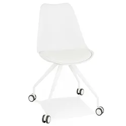 Ergonomischer Bürostuhl mit Rollen aus Metall und Kunststoff | Drehstuhl mit hoher Rückenlehne für Komfort | Minimalistisches Design | Kadima Design