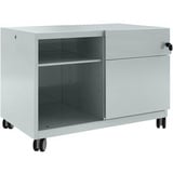 BISLEY NoteTM Caddy Rollcontainer silber 2 Auszüge 80,0 x 49,0 x 56,3 cm