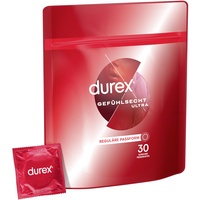 DUREX Gefühlsecht Ultra Kondome – Extra dünne Spitze & mit Silikongleitgel befeuchtet – 30er Pack (1 x 30 Stück(e) weich